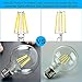 SHINE HAI G25 LED Vintage Filament Bulbs, 4W (40W Equivalent), 470 Lumens, 5000K Daylight White, 360° Beam Angle, E26 Base Globe Bulb, Pack of 6
