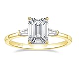 EAMTI 3CT 925 Sterling Silver 14K Gold Plated