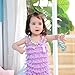 Vcmart Glitter Heart Pendant Chunky Bubblegum Necklace and Bracelet Set Girls Valentines Day Gift