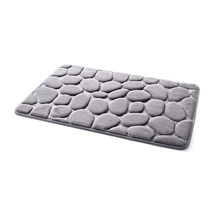 Practical Non Slip 3d Cobblestone Solid Color Home Kitchen