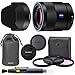Sony Sonnar T FE 55mm f/1.8 ZA Full Frame Lens with Pro Kit. Includes: UV Filter, Circular Polarizing Filter, Fluorescent Day Filter, Sony Lens Hood, Front & Rear Caps - International Version