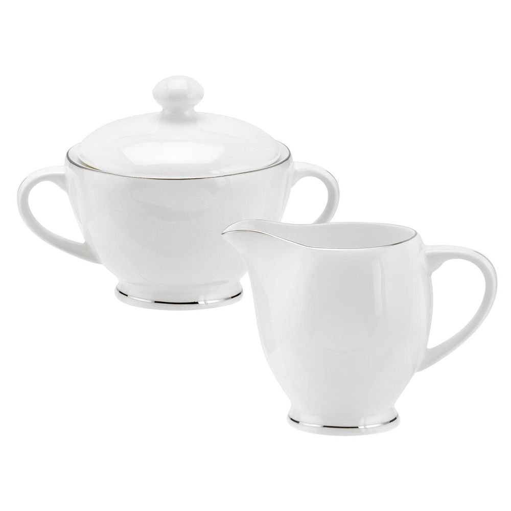 Portmeirion Royal Worcester Serendipity Platinum Sugar and Cream Set