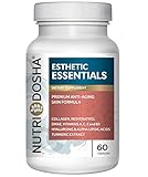 Nutridosha Anti-aging Ultra-Hydrating Amino and Antioxidant Enriched Supplement with 300mg Alpha Lipoic Acid (ALA), DMAE, Collagen, Resveratrol, Hyaluronic Acid, and Turmeric Extract for Women and Men