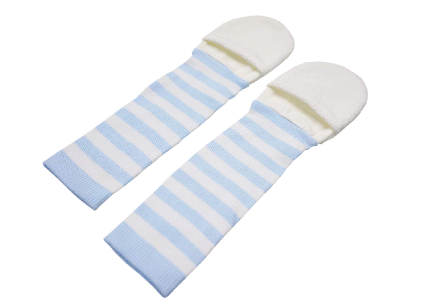 EDENSWEAR Zinc-Infused Baby Flip Mitten Sleeves for Eczema (Blue)
