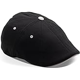 The Original UFC Eight Panel Boston Scally Cap - Flat Cap Cotton Fitted Hat for Men - Black