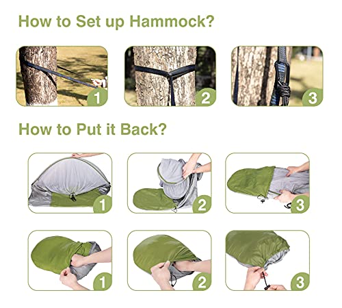 Decorlife-Portable-Camping-Hammock-with-Removable-Mosquito-Net-Sturdy-Nylon-Windproof-Travel-Hammock-for-Camping-Single-Double-Camp-Hammock-with-Heavy-Duty-Straps-and-Carabiners-Green