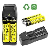 HeCloud 4 x 3.7V Li-ion 6000mAh 18650 Battery Rechargeable Batteries with 2x Dual Charger for Outdoor LED Flashlight