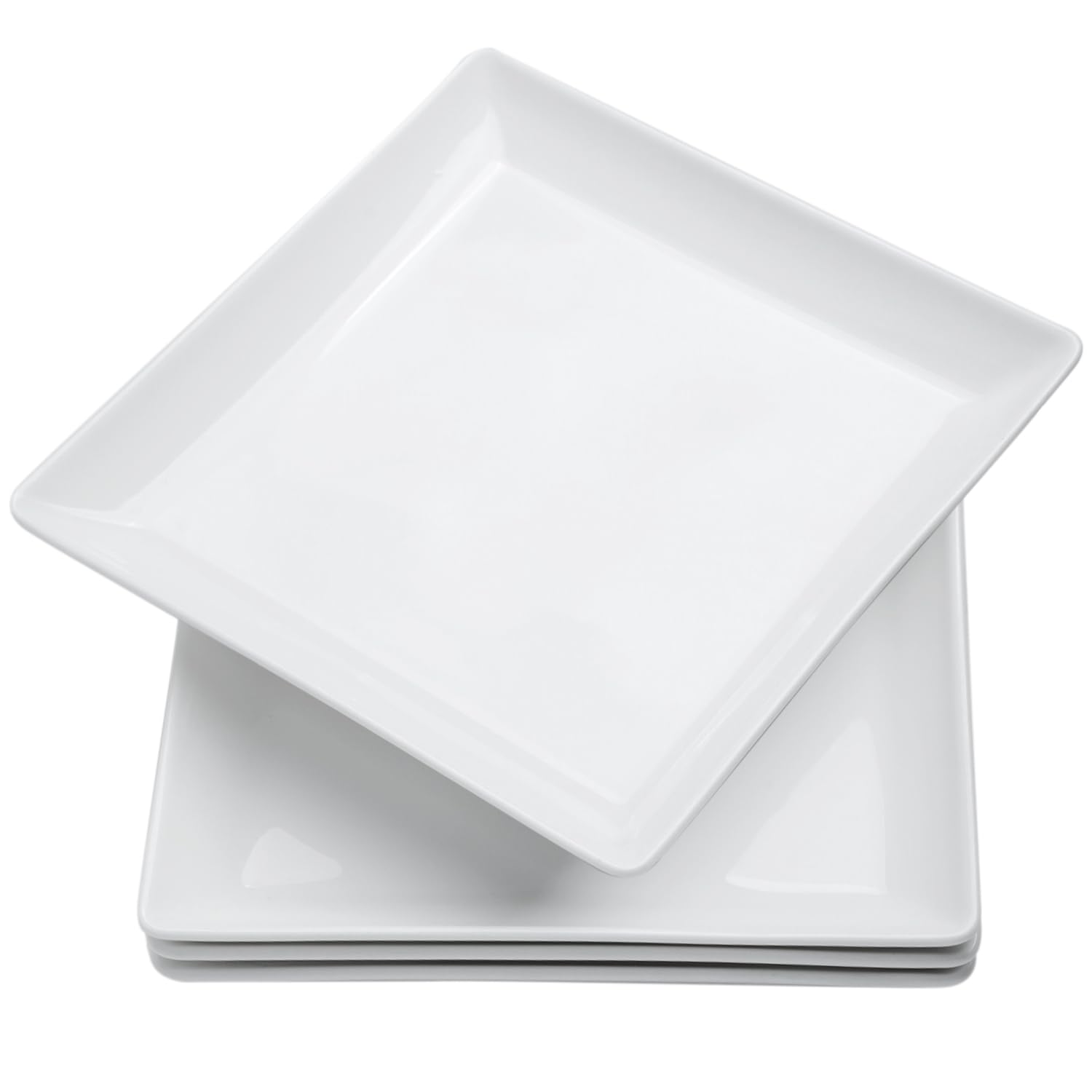 Photo 1 of KITCHENLESTAR Ceramic Square Dinner Plates,7.7 Inch Square Serving Plate for Steak, Pasta, Salad, Snacks, Dessert, Appetizer Plates-Set of 4