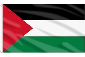 AhfuLife Palestine Flag Palestinian flag 3 x 5 Ft, Large Palestine Flags for Outside, Double Side with Brass Eyelets for Inde