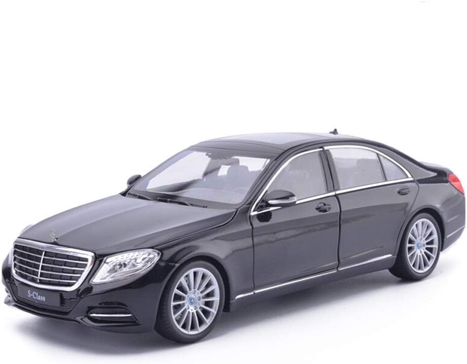 TZSMCMX Sports Car Die-Cast Model,Mercedes Benz S500 Model Simulation Vehicle, 1,24 Scale Alloy Toy Car Model Decoration TZSM Q5C0M9X (Color : Black)