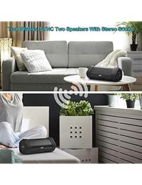 NYNE Boost Altavoces Bluetooth portátiles con sonido estéreo premium   IP67 a prueba de agua y polvo, 20 horas de tiempo de reproducción, 100 pies de alcance, banco de energía integrado y micrófono, estéreo verdaderamente inalámbrico, altavoz inalámbrico