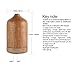 Bbymie Wood Aromatherapy Essential Oil Diffuser Stress Relief 100ML Bedroom Living Room Aroma Diffuser,Ultrasomic Electric Humidifier (Brown Black)