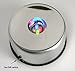 Rotating Stand - Silver Mirrored Color Changing Display Stand - Turntable Base with LED Colored Lights - Collectible Display Accessories