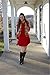 Women's Plain Cute Simple Tshirt Dress (L, Burgundy)