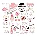CC HOME 44 CT Rose Gold Wedding Bridal Shower Photo Booth Props for Bachelorette Party,Bridal Shower Wedding Engagement,Girl Fiesta, Party Decorations