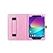 ACdream Case Fits ASUS ZenPad Z8s Case, Premium PU Folio Leather Tablet Case for ASUS ZenPad Z8s (2017 Version) with Auto Wake Sleep Feature, Light Pink Star of Paris