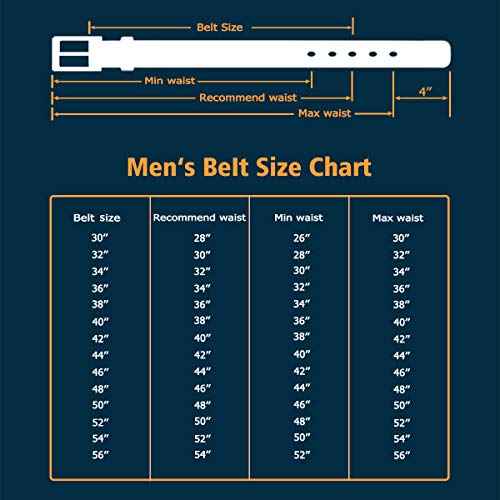 Buffway Mens Belt Heavy Duty Italian Leather Causal Dress Belts for Men