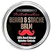 Pure Body Naturals Natural Beard Balm and Mustache Wax - Non-Greasy Conditioner for Beard Growth and Softening, Amber Musk Scent - 1.75 oz