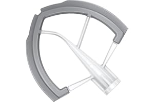 GLINK Flex Edge Beater Accessories and Attachments for KitchenAid 6 Quart Bowl-Lift Stand Mixer, Pastry Paddle Attachment for Kitchenaid, Dishwasher Safe, White