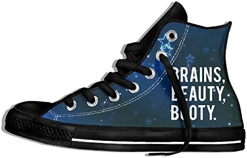 Beauty Brains Booty High Top Classic Casual Canvas Fashion Shoes Sneakers For Women &amp; Men