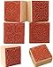 Wooden Rubber Stamps, ArtCastle Korea DIY Diary Stamp Set (6 pcs Lace Square)