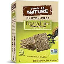 Back to Nature Gluten Free, Non GMO, Fiesta Lime Black Bean Crackers, 3.5 Ounce