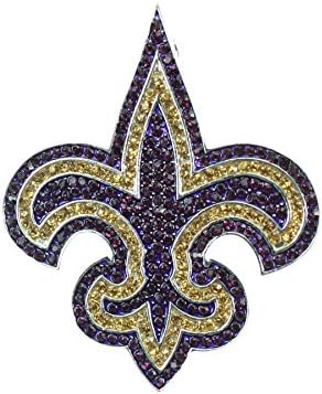 Seasons Jewelry Purple and Gold Fleur De Lis Pendant