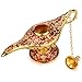 Hipiwe Vintage Magical Legend Aladdin's Genie Lamp for Home/Wedding Table Decoration,Collectable Rare Classic Arabian Costume props Lamp pot &Gift for Party/Halloween/Birthday(Red)
