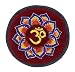 Tibetan Velvet Embroidered Small Singing Bowl Cushion HIndu OM