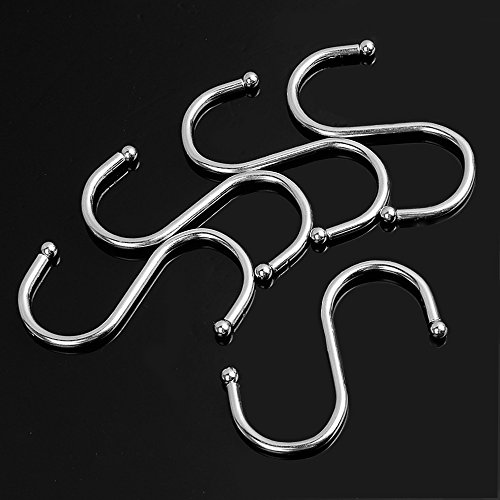WOVTE Stainless Steel S Shaped Silver Tone Polished Plating Hanging Hooks for Kitchen, Bathroom, Bedroom and Office Pack… 8 WOVTE Stainless Steel S Shaped Silver Tone Polished Plating Hanging Hooks for Kitchen, Bathroom, Bedroom and Office Pack… - Image 9