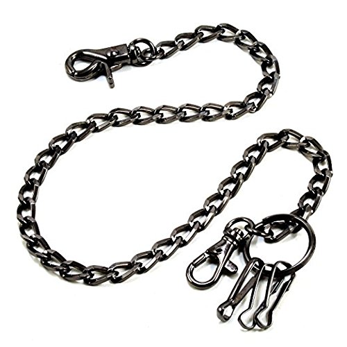DoubleK Simple Strong Biker Key Jean Wallet Chain (20") BLK CS2420BLK