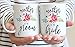 Mother of The Groom and Bride Coffee Mug Set Flower Design Personalized Bride and Groom to Be Gift Bondi Boutique