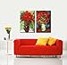 wall26 Famous Oil Painting Reproduction/Replica Set of 2 - Vase with Red Poppies & Daisies by Van Gogh Canvas Prints Wall Art/Ready to Hang Wrapped Canvas - 16