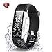 Fitness Tracker- Waterproof Activity Tracker Heart Rate Monitors Sleep Tracking Wireless Bluetooth Activity Tracker Smart Bracelet Pedometer Fitness Sports Wristbands