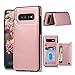 Galaxy S10 Plus Wallet Case, Samsung Galaxy S10 Plus Case with Credit Card Holder, Shuyo Premium Leather Kickstand Durable Shockproof Protective Cover Galaxy S10 Plus (6.4 inch) - Rose Gold