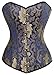 Charmian Women's Vintage Spiral Steel Boned Embroided Boby Shaper Corset Top