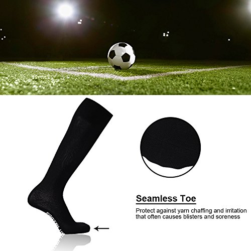 image for Classic Soccer Socks, FOOTPLUS Knee High Breathable School Uniform Soc