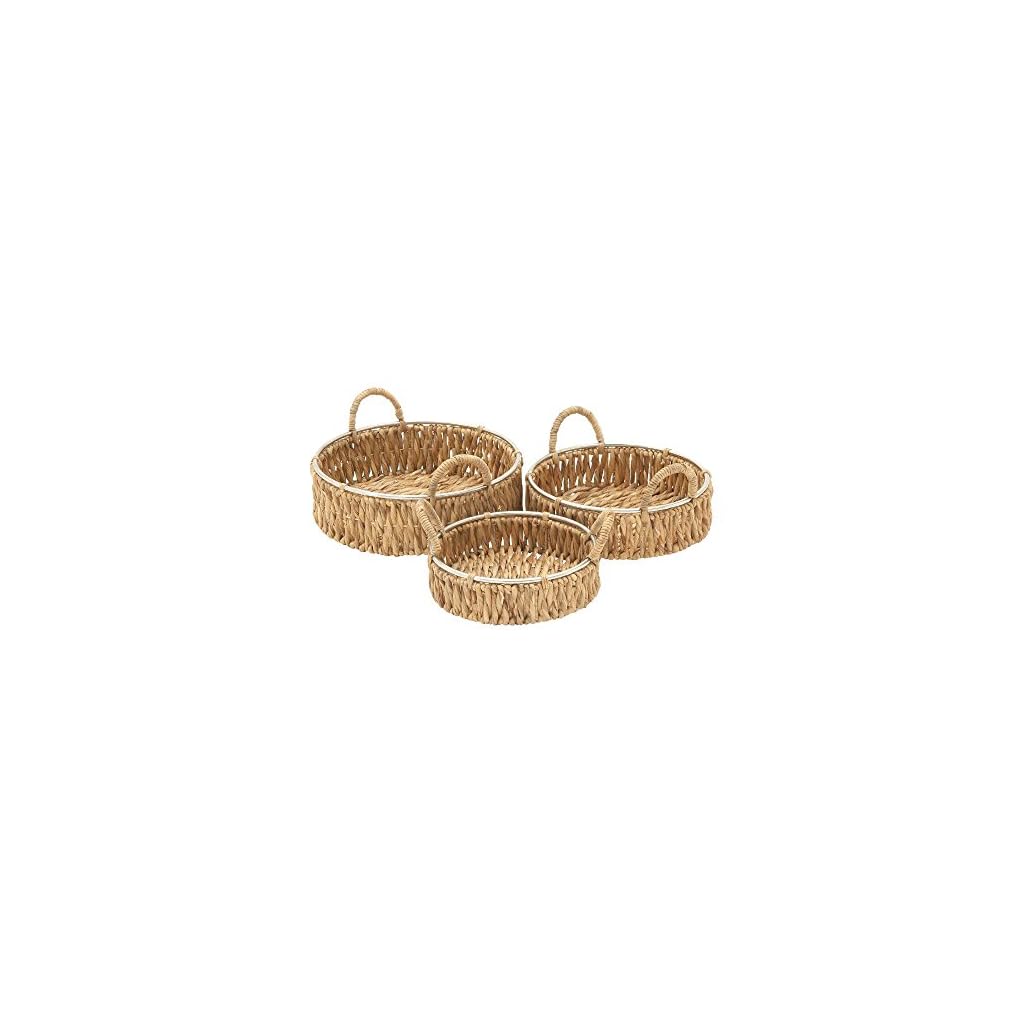 Deco 79 41139 Sea Grass Storage Basket (Set of 3), 12"/14"/16"W LAVORIST