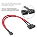 ZEXMTE PWM Fan Splitter Cable 4 Pin Y Splitter 1 to 2 Converter Computer PC Fan Power Extension Cable,Red Sleeved,2 Pack