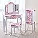 Teamson Kids - Fashion Prints Jewelry Armoire - Giraffe (Baby Pink/White)