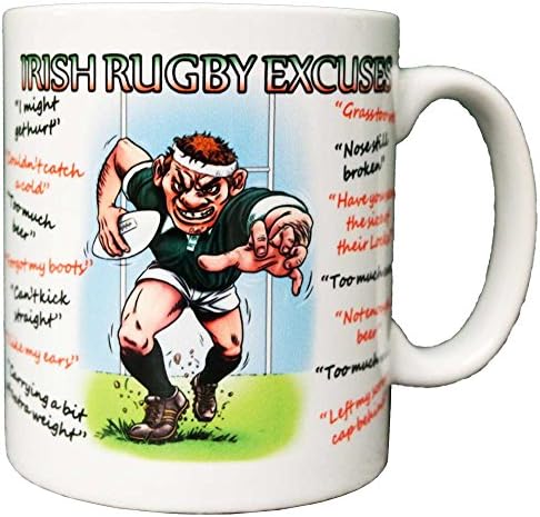 personalised4u Irish Rugby Excuses Funny Ceramic Coffee Mug