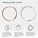 Sankel Compatible for Samsung Galaxy Watch 4 Classic 42mm Bezel,Gear Sport Bezel Cover,Adhesive Cover Anti Scratch Stainless Steel Protection Smart Watch Bezel for Galaxy Watch 42mm/Gear Sport