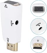 Sonew HDMI Female to VGA Female Adapter Converter 1080P Audio Output for PC view 6