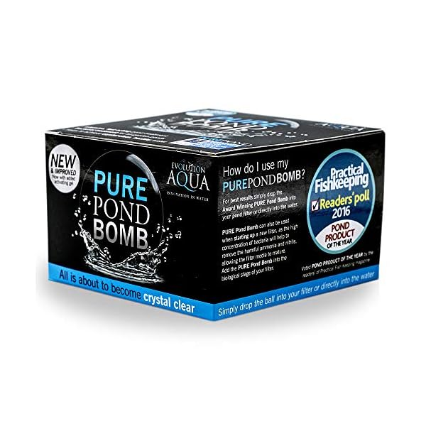 Evolution Aqua Pure Pond Bomb – for Crystal Clear Healthy Water, Treats up to 20,000 litres