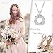 YALONG Trinity Pendant Necklace for CZ Women Jewelry with White Gold Plated & Cubic Zirconia Stone, 15