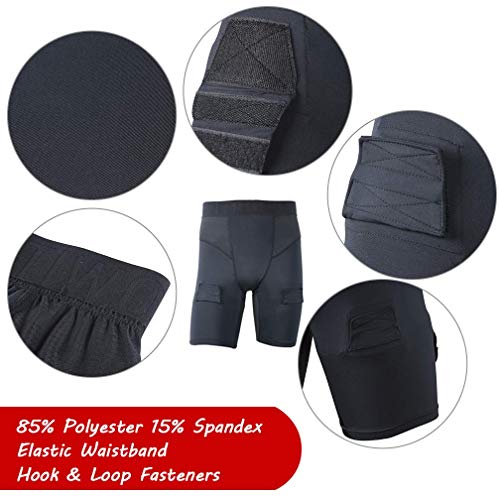 image for EALER Compression Hockey Short Jock Pants with Athletic Cup for Men & 