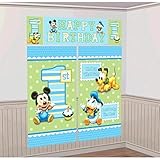 Mickey Mouse 1st Birthday Scene Setters Wall Decorating Kit by Amscan