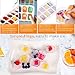 Kootek 4 Pack Silicone Ice Cube Trays with Lid - BPA Free Flexible 56-Ice Cubes Molds Easy Release Ice Trays with Spill-Resistant Removable Cover, Dishwasher Safe and Stackable Durable (Orange)