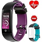 AUNEY Fitness Tracker Color Screen Sport Band Smart Wristband Bracelet Waterproof Bluetooth Activity Heart Rate Sleep Monitor Pedometer sport band for IOS and Android