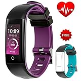 AUNEY Fitness Tracker Color Screen Sport Band Smart Wristband Bracelet Waterproof Bluetooth Activity Heart Rate Sleep Monitor Pedometer sport band for IOS and Android